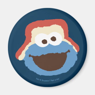 Cookie-Monster Waldgesicht Magnet
