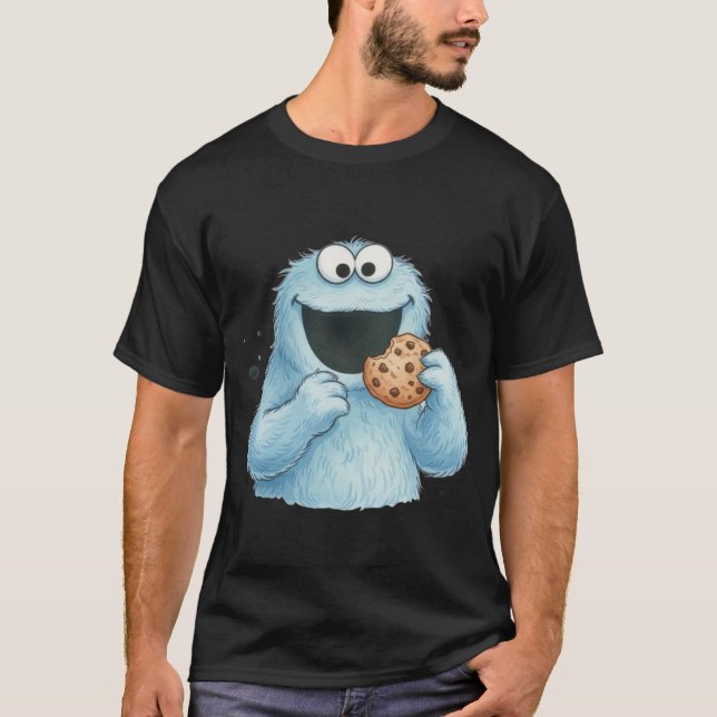 Cookie Monster | Watercolor Trend Tri-Blend Shirt (Vorderseite)