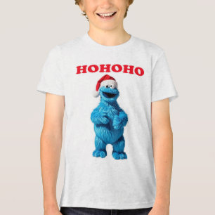 Cookie Monster Weihnachten Tri-Blend Shirt