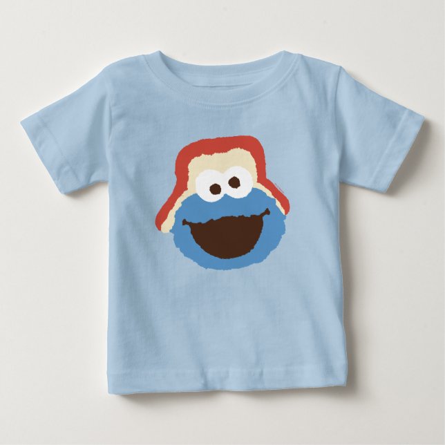 Cookie Monster Woodland Face Baby T-shirt (Vorderseite)
