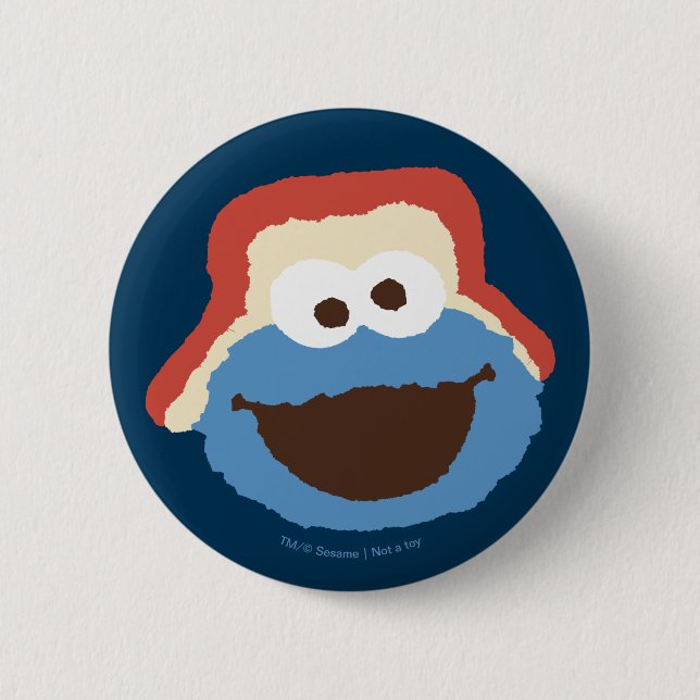 Cookie Monster Woodland Face Button (Vorderseite)