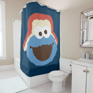 Cookie Monster Woodland Face Duschvorhang