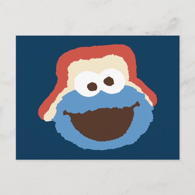 Cookie Monster Woodland Face Postkarte (Vorderseite)