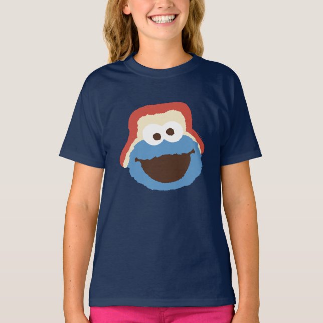 Cookie Monster Woodland Face T-Shirt (Vorderseite)