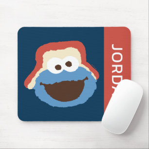 Cookie Monster Woodland-Gesicht   Füge Deinen Name Mousepad