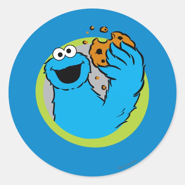 Cookie-Monsterbild Runder Aufkleber (Vorderseite)