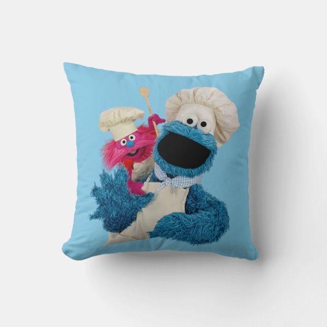 Cookie Monsters Feinschmecker LKW Friends Kissen (Vorderseite)