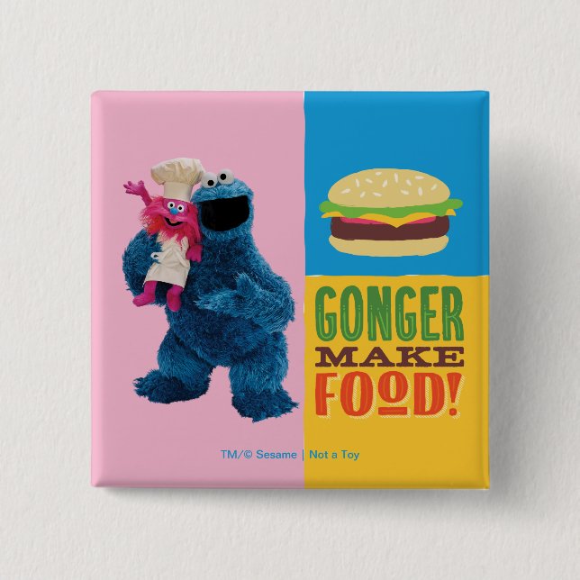 Cookie Monster's Feinschmecker Truck | Gonger Make Button (Vorderseite)