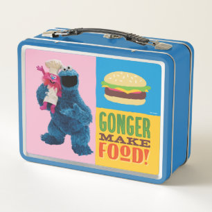 Cookie Monster's Feinschmecker Truck Gonger Make Metall Brotdose