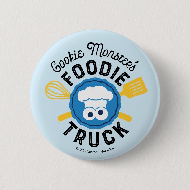 Cookie Monster's Feinschmecker Truck Logo Button (Vorderseite)
