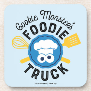 Cookie Monster's Feinschmecker Truck Logo Getränkeuntersetzer