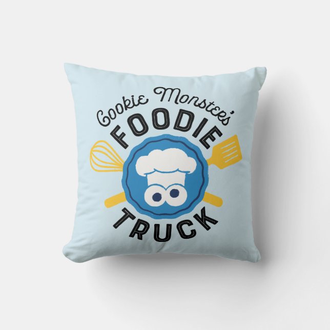 Cookie Monster's Feinschmecker Truck Logo Kissen (Vorderseite)