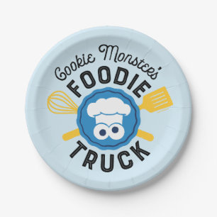 Cookie Monster's Feinschmecker Truck Logo Pappteller
