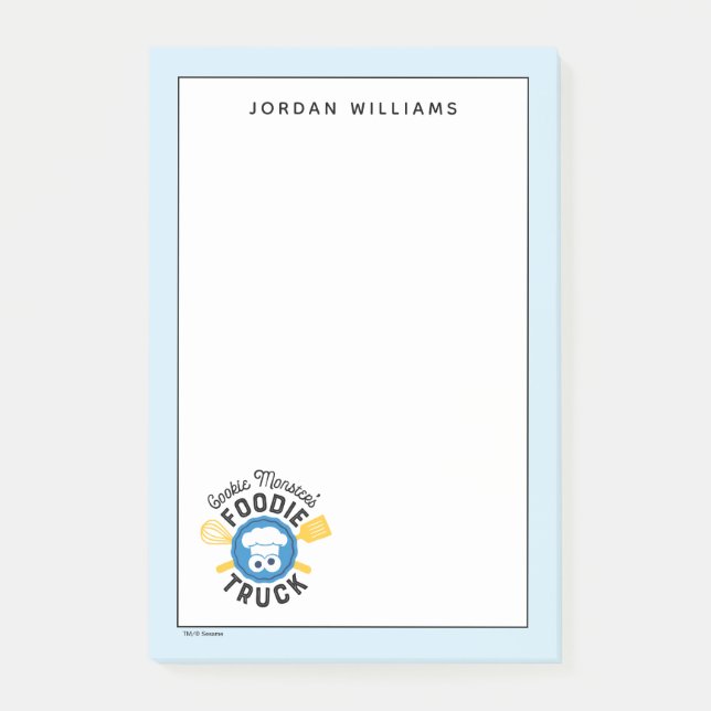 Cookie Monster's Feinschmecker Truck Logo Post-it Klebezettel (Vorderseite)