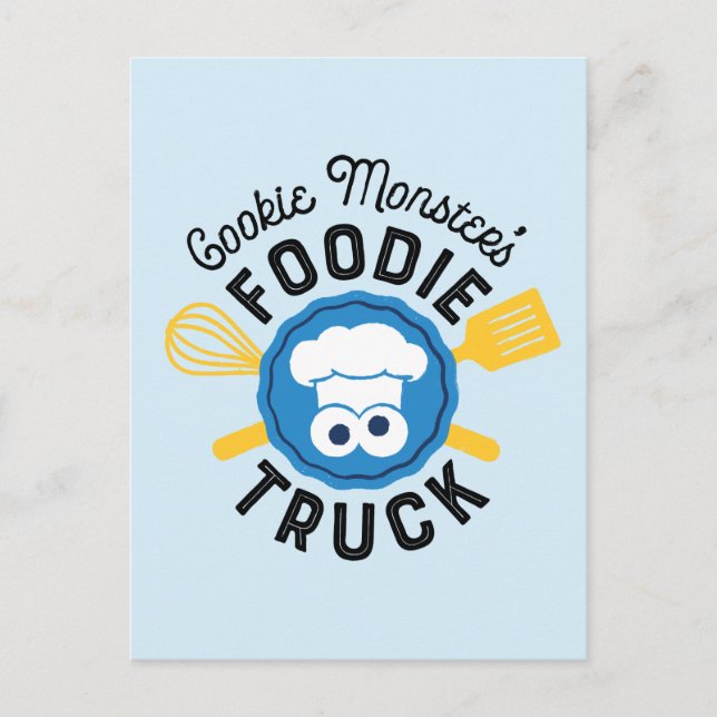Cookie Monster's Feinschmecker Truck Logo Postkarte (Vorderseite)