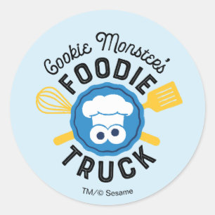 Cookie Monster's Feinschmecker Truck Logo Runder Aufkleber