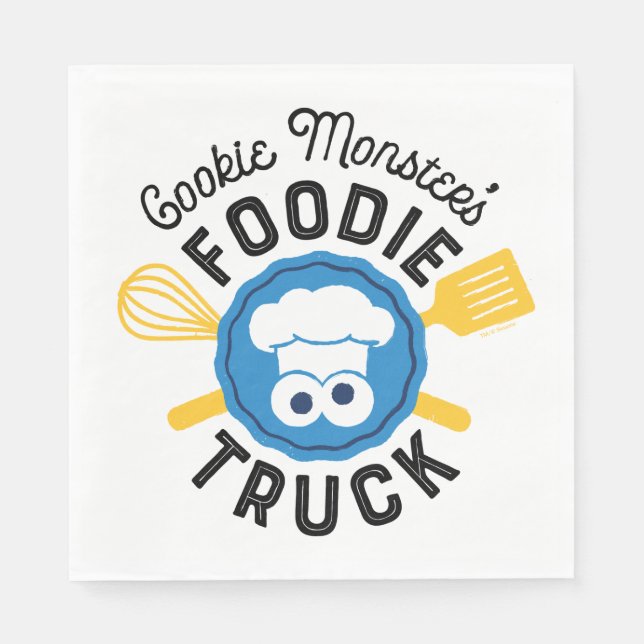 Cookie Monster's Feinschmecker Truck Logo Serviette (Vorderseite)