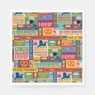 Cookie Monsters Feinschmecker Truck Muster Serviette