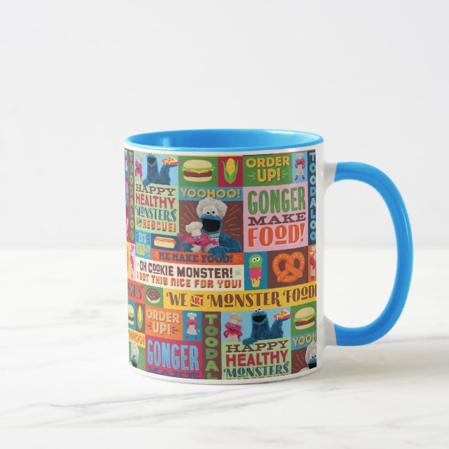 Cookie Monster's Feinschmecker Truck Muster Tasse (Rechts)