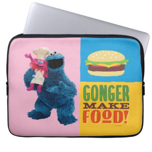 Cookie Monsters Foodie-Truck   Gonger macht Essen Laptopschutzhülle