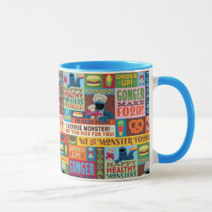 Cookie Monster's Foodie Truck Muster Tasse