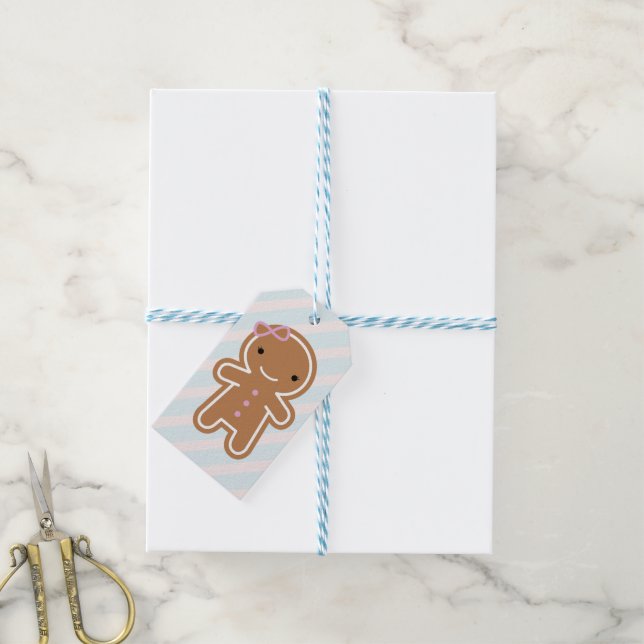 Cookie Niedlich Kawaii Gingerbread Girl; Geschenkanhänger (Mit Garn)