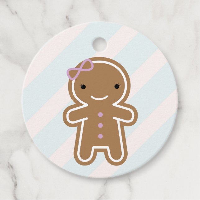 Cookie Niedlich Kawaii Gingerbread Girl Geschenkanhänger (Vorderseite)