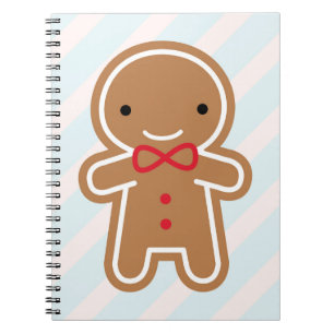 Cookie Niedlich Kawaii Gingerbread Man Notizblock