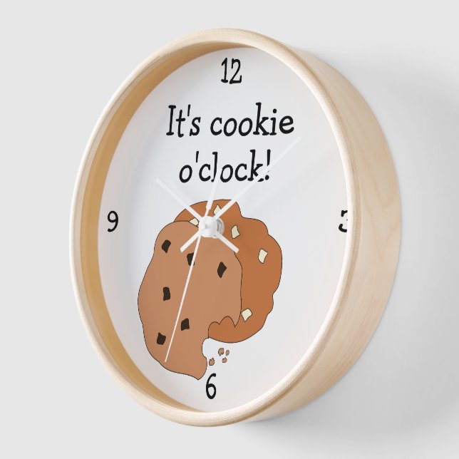 Cookie O'Clock Spaß Food Grafik Wanduhr (Winkel)