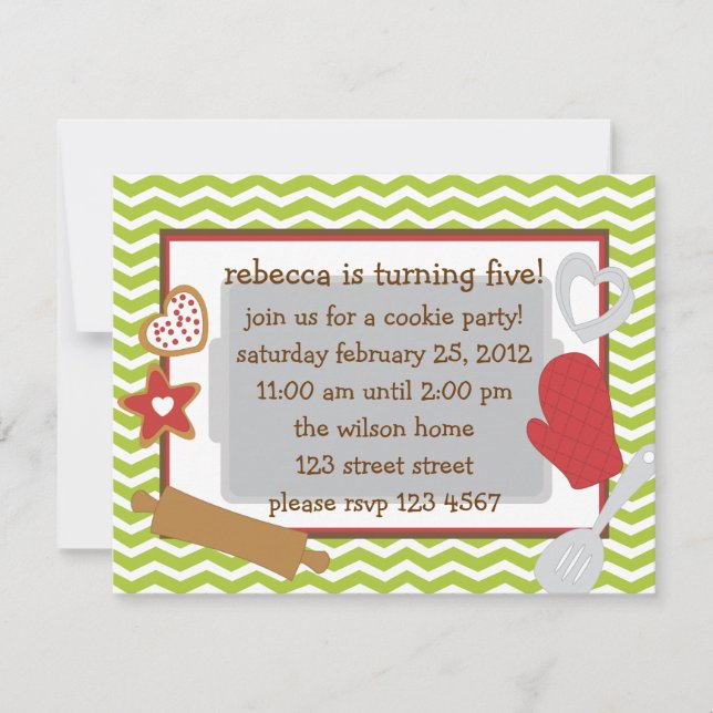 Cookie Party! Einladung (Vorderseite)