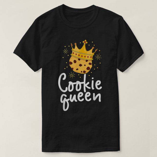 Cookie Queen Niedlich Chocolate Chip Feinschmecker T-Shirt (Design vorne)