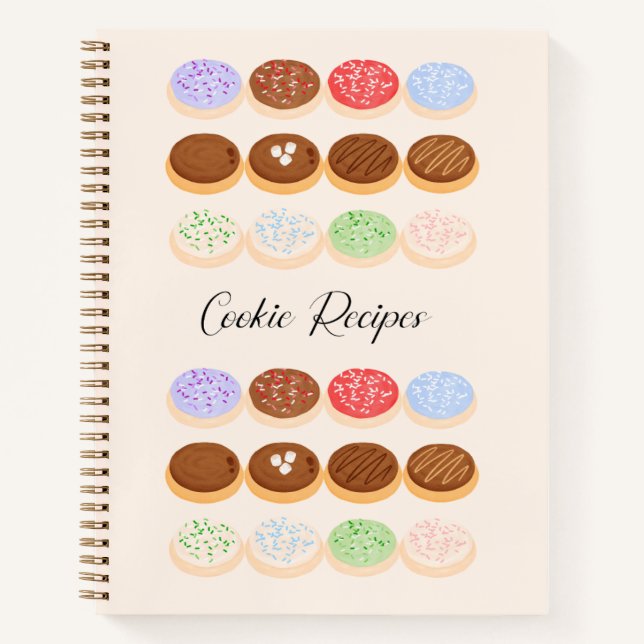 Cookie Rezept-Notebook Notizbuch (Vorderseite)
