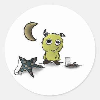 Cookie-Security-Monster-Art Runder Aufkleber