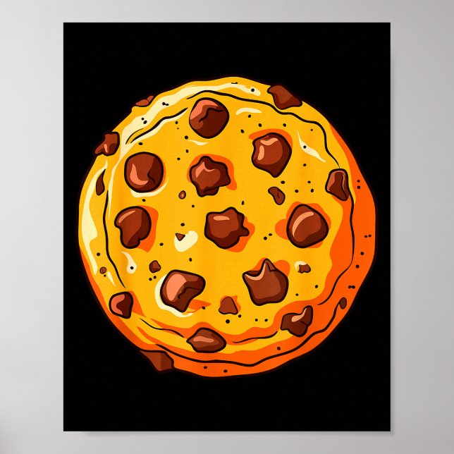 Cookie Shirt Men Women Kids Chocolate Chip Cookie  Poster (Vorne)