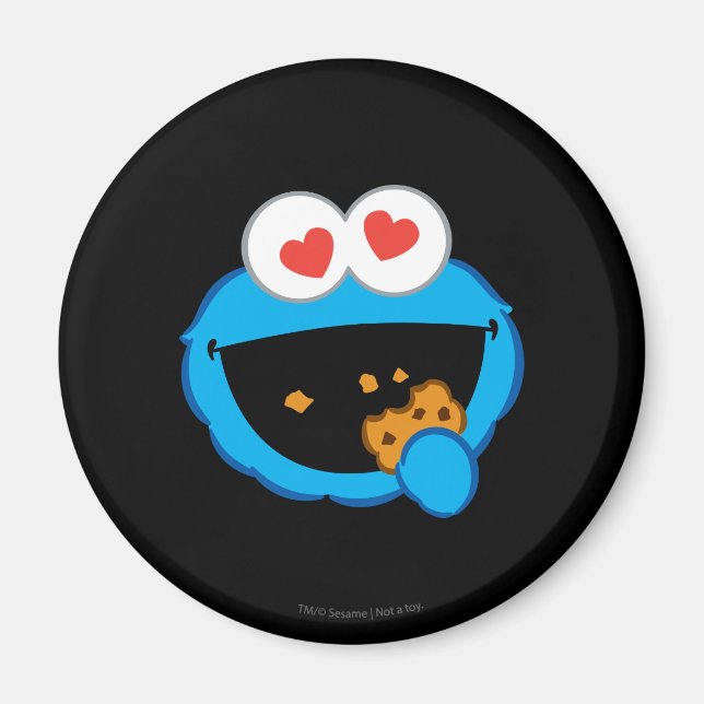 Cookie Smiling Face mit herzförmigen Augen Magnet (Vorne)