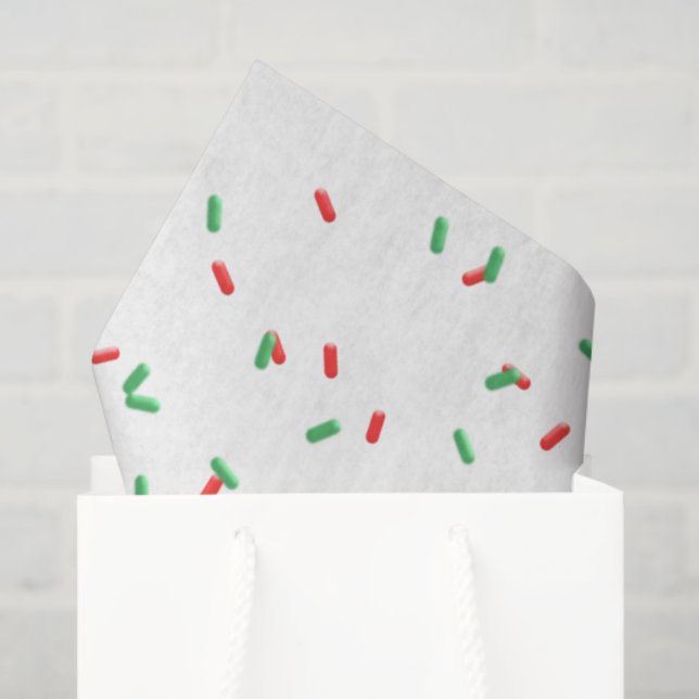 Cookie Sprinkles Red Green Sweet Christmas Spaß Seidenpapier (Geschenktüte)