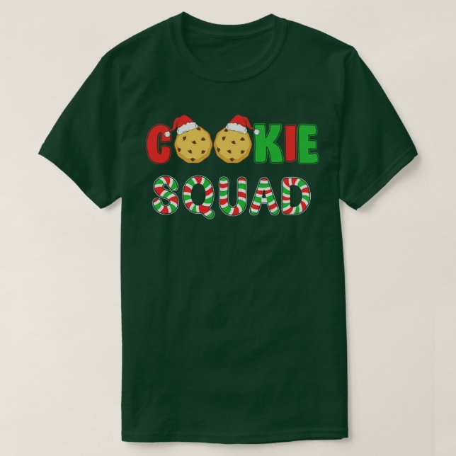 Cookie Squad lustige Weihnachtsfamilienmerke T-Shirt (Design vorne)
