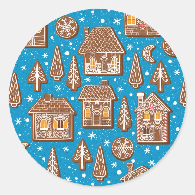 Cookie-Stadt Runder Aufkleber (Vorderseite)