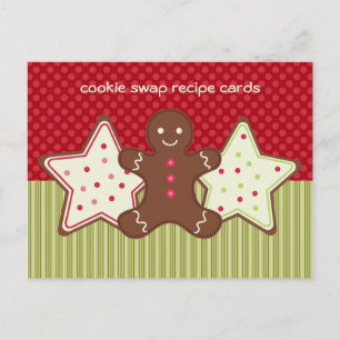 Cookie Swap-Rezeptionskarten Postkarte