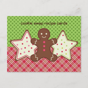 Cookie Swap-Rezeptionskarten Postkarte