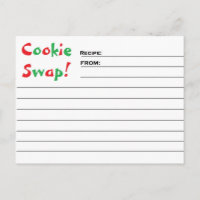 "Cookie Swap!" Rezeptkarten