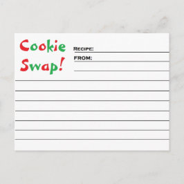 "Cookie Swap!" Rezeptkarten Postkarte