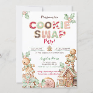 Cookie Swap Weihnachtskekse Lebkuchen Einladung