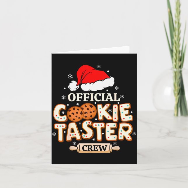 Cookie Taster Crew, Funny Christmas Baking Team  Karte (Vorderseite)