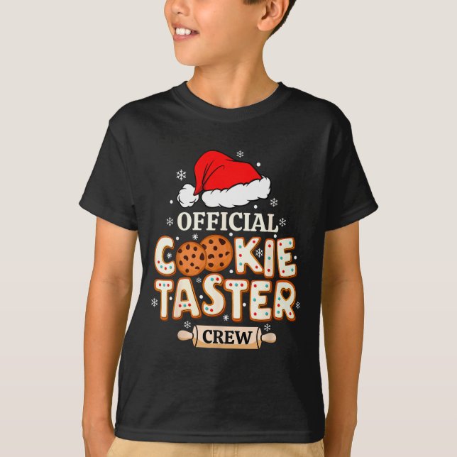 Cookie-Taster-Crew, Lustiges Weihnachtsbäckerei-Te T-Shirt (Vorderseite)
