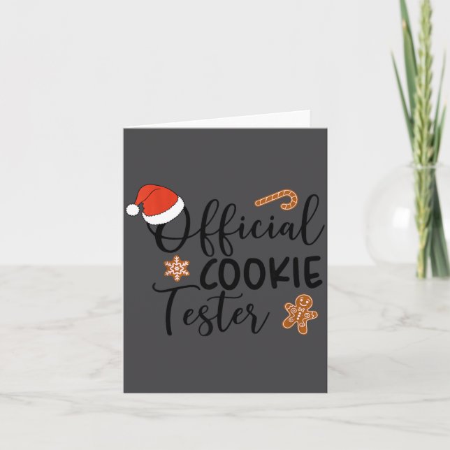 Cookie Tester &amp; Cookie Baker Funny Christmas C Karte (Vorderseite)