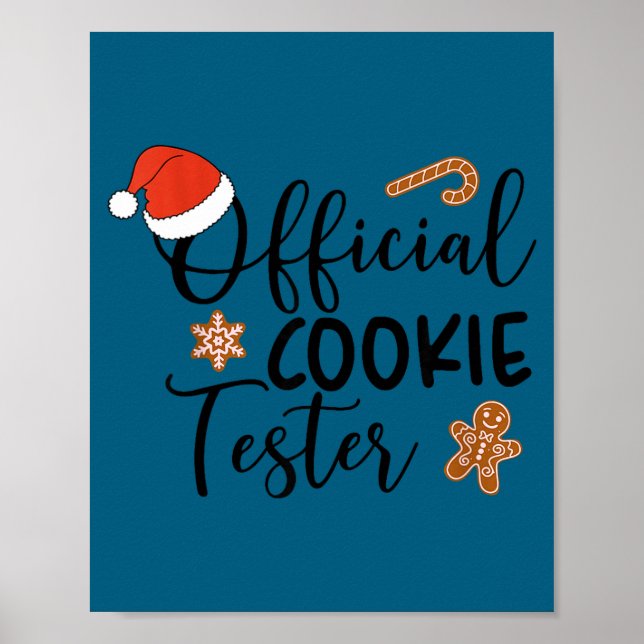 Cookie Tester &amp; Cookie Baker Funny Christmas C Poster (Vorne)