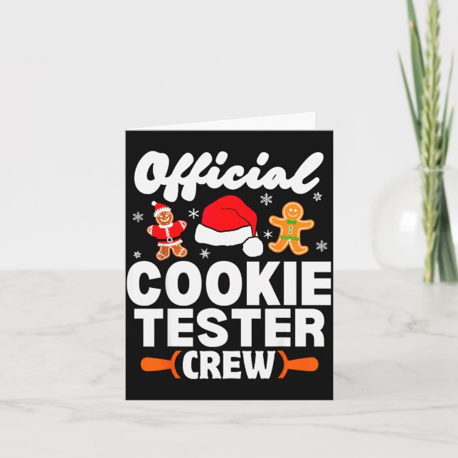 Cookie Tester Crew Christmas Baking Xmas Pajamas  Karte (Vorderseite)