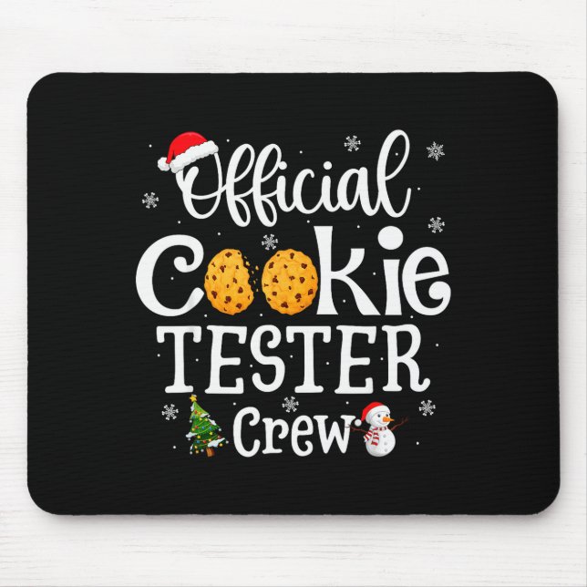 Cookie Tester Crew Familienbackteam Weihnachten  Mousepad (Vorne)