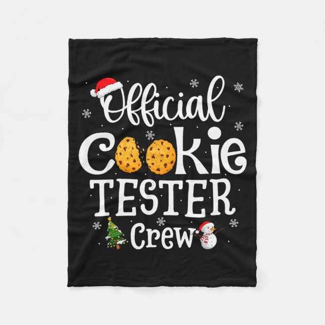 Cookie Tester Crew Family Baking Team Christmas  Fleecedecke (Vorderseite)